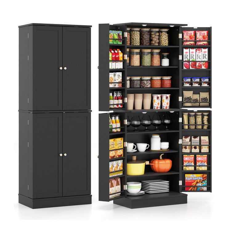 Kitchen Pantry Cabinet 65.5 Inch Freestanding Tall Buffet Cupboard Kitchen Pantry Cabinet 65.5 Inch Freestanding Tall Buffet Cupboard