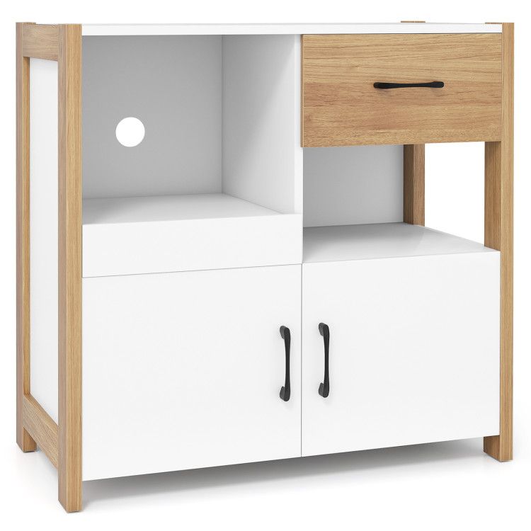 Kitchen Storage Cabinet with Drawer Pull-Out Shelf and 2 Doors Kitchen Storage Cabinet with Drawer Pull-Out Shelf and 2 Doors