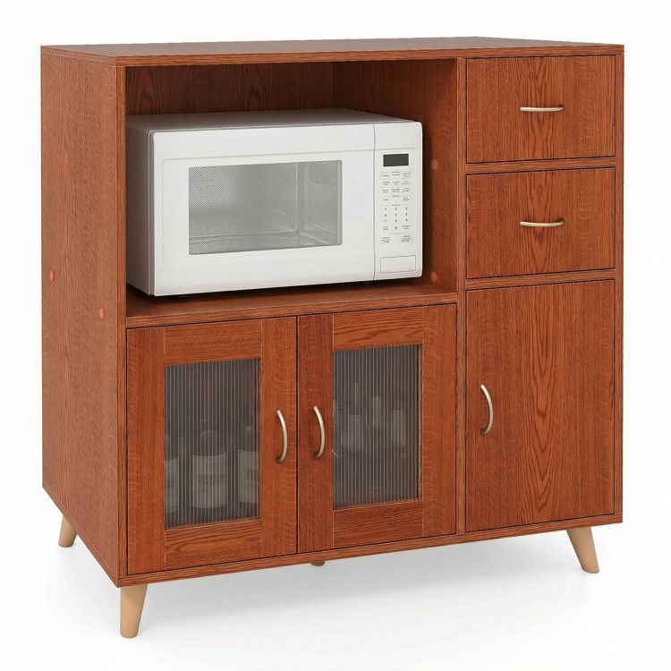 36 Inch Sideboard Buffet Cabinet with Open Compartment