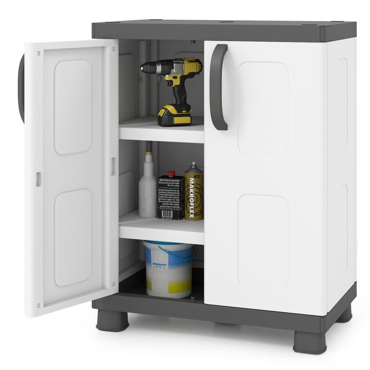 Freestanding Buffet Cabinet Sideboard with 2 Doors and Adjustable Shelves for Kitchen and Garage