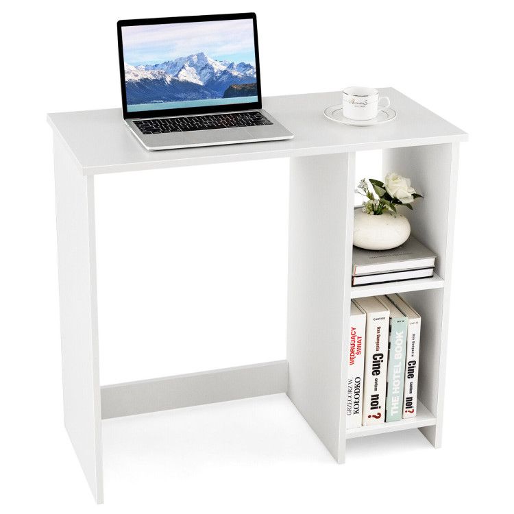 31.5 Inch Modern Home Office Desk with 2 Compartments 31.5 Inch Modern Home Office Desk with 2 Compartments