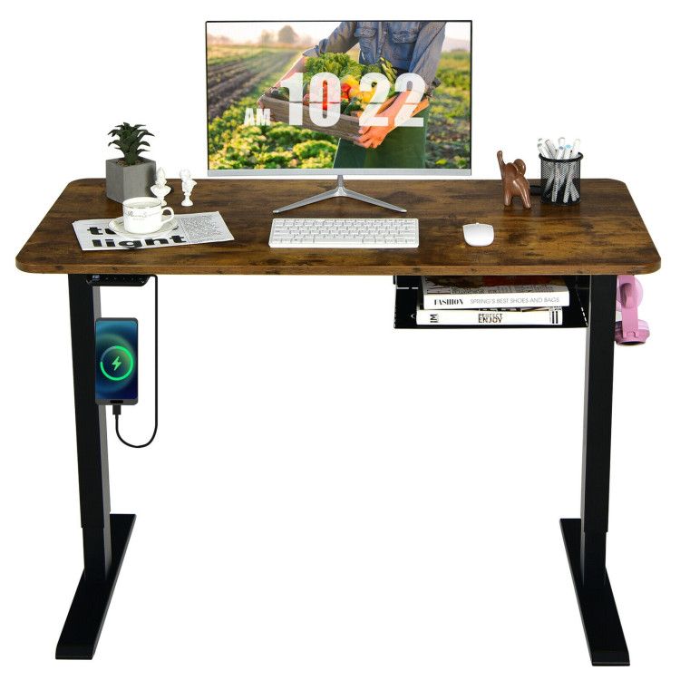 48-inch Electric Height Adjustable Standing Desk with USB Port 48-inch Electric Height Adjustable Standing Desk with USB Port