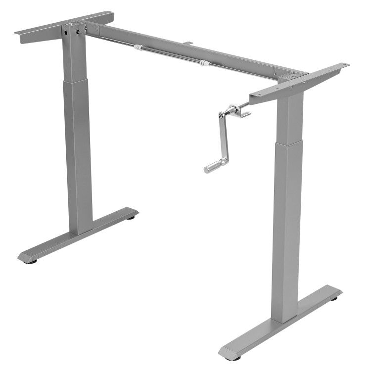 Hand Crank Sit to Stand Desk Frame Height Adjustable Standing Base Hand Crank Sit to Stand Desk Frame Height Adjustable Standing Base