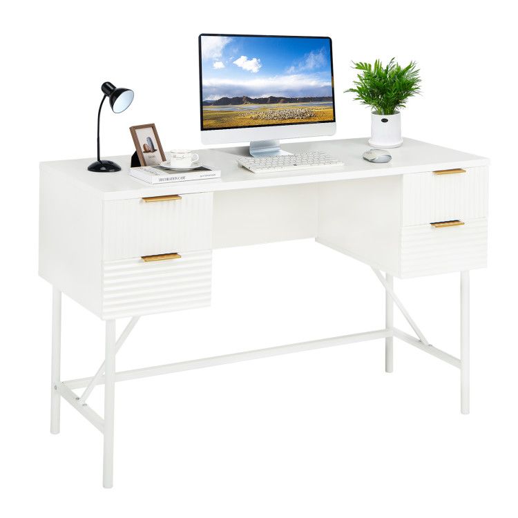 48 Inch Home Office Computer Desk with 4 Drawers