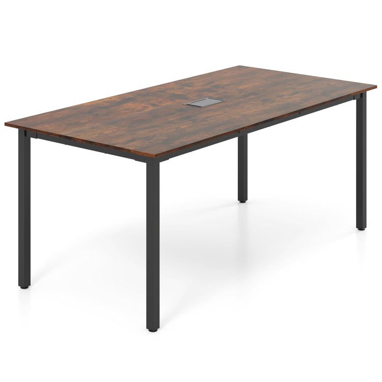 6 Feet Conference Room Table Large Meeting Table Rectangle Seats 8-10 People