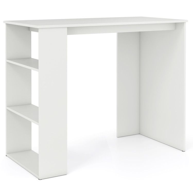 Computer Desk with Bookshelf for Small Space