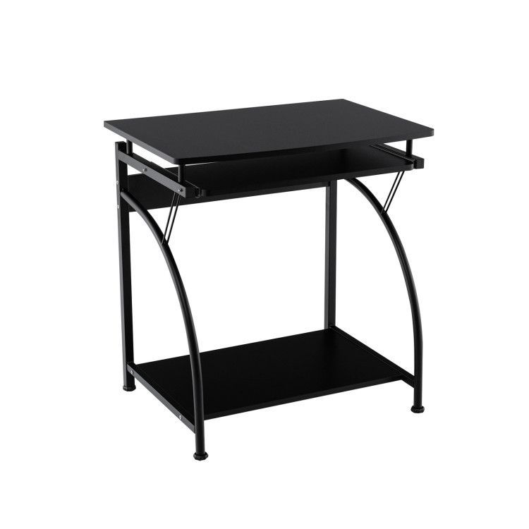 27.5 Inch Laptop Table Computer Desk for Small Spaces with Pull-out Keyboard Tray 27.5 Inch Laptop Table Computer Desk for Small Spaces with Pull-out Keyboard Tray
