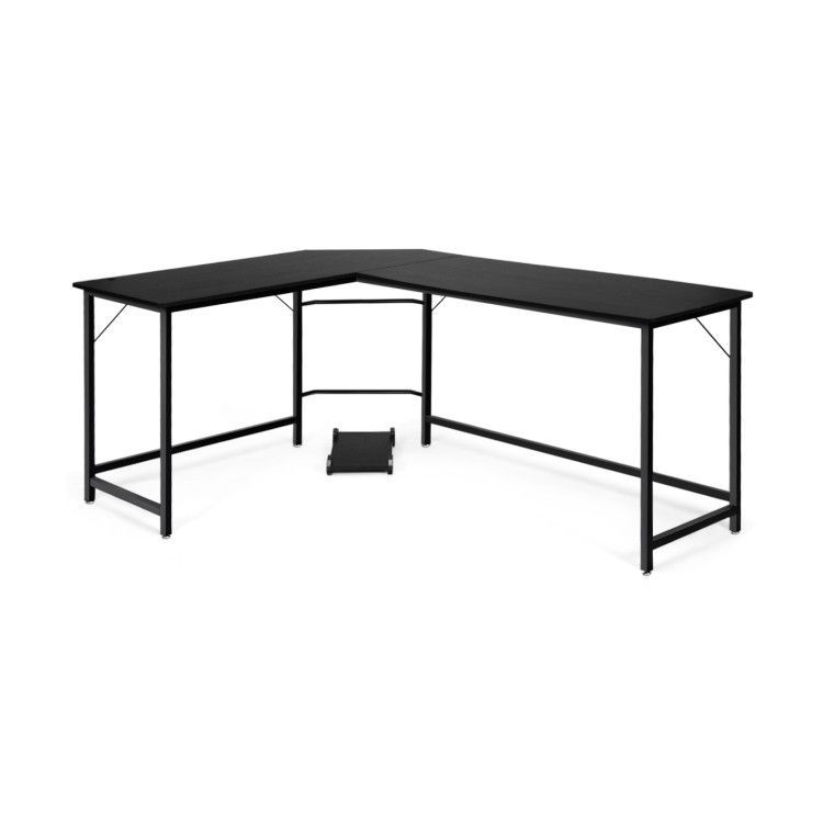 L-Shaped Corner Computer Desk with CPU Stand and Spacious Surface L-Shaped Corner Computer Desk with CPU Stand and Spacious Surface