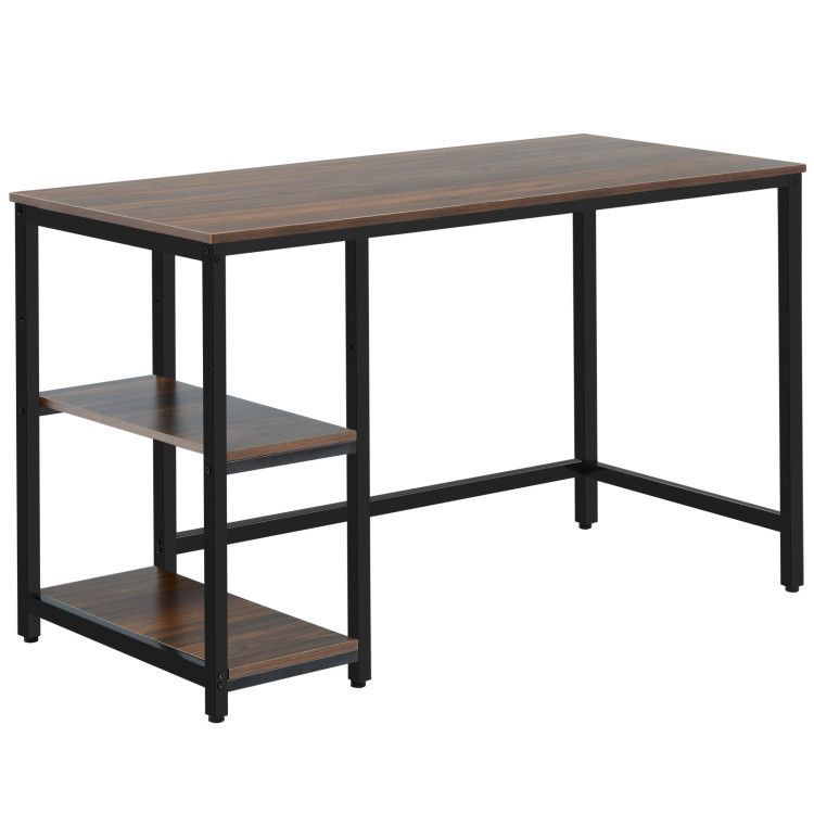 47/55 Inch Computer Desk Office Study Table Workstation Home with Adjustable Shelf Coffee 47/55 Inch Computer Desk Office Study Table Workstation Home with Adjustable Shelf Coffee