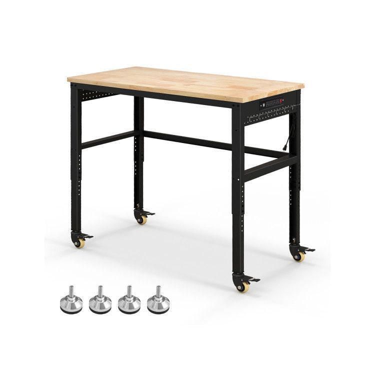 48 Inch Adjustable Work Bench with Power Outlets 48 Inch Adjustable Work Bench with Power Outlets