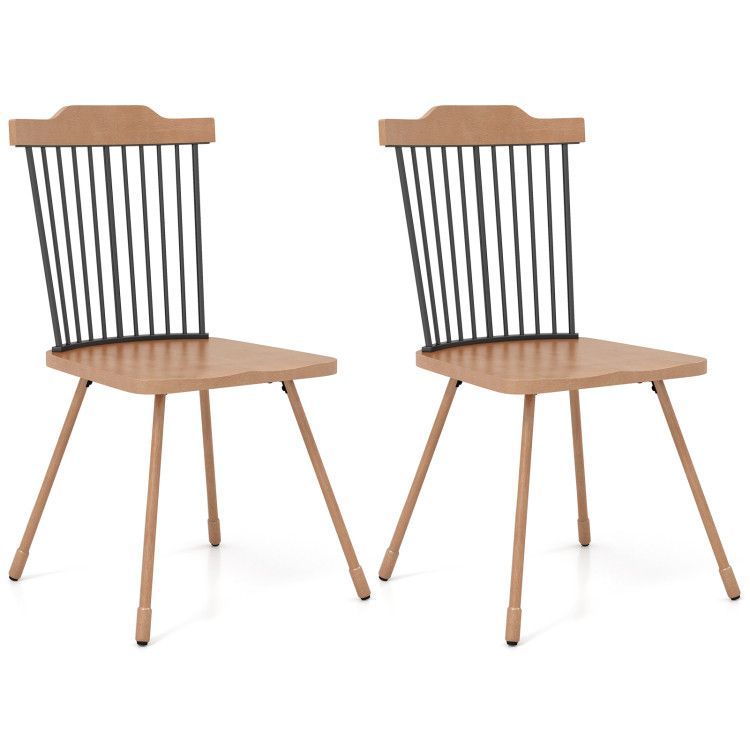 Dining Chair with Spindle Back and Ergonomic Contoured Seat Set of 2 Dining Chair with Spindle Back and Ergonomic Contoured Seat Set of 2