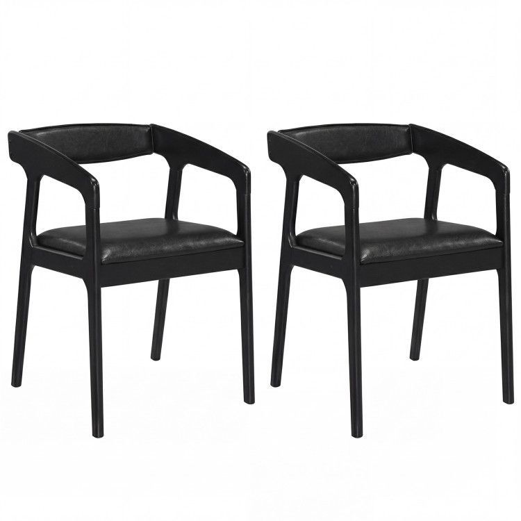 Upholstered Armchairs Set of 2 with Cozy Backrest and Padded Seat Cushion Upholstered Armchairs Set of 2 with Cozy Backrest and Padded Seat Cushion