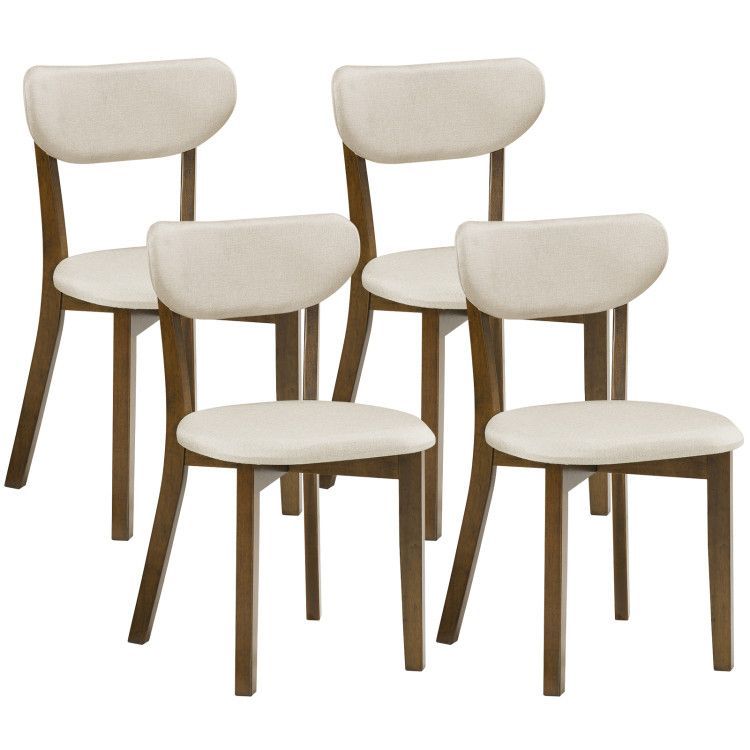 Dining Chairs Set of 4 with Solid Rubber Wood Frame Dining Chairs Set of 4 with Solid Rubber Wood Frame