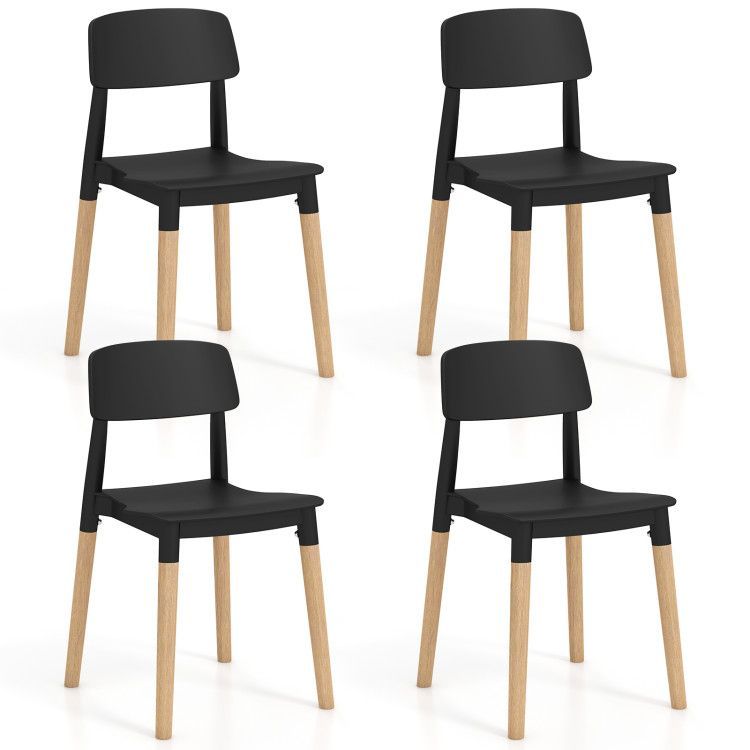 Modern Dining Side Chairs Set of 4 with Ergonomic Backrest for Dining Room Modern Dining Side Chairs Set of 4 with Ergonomic Backrest for Dining Room