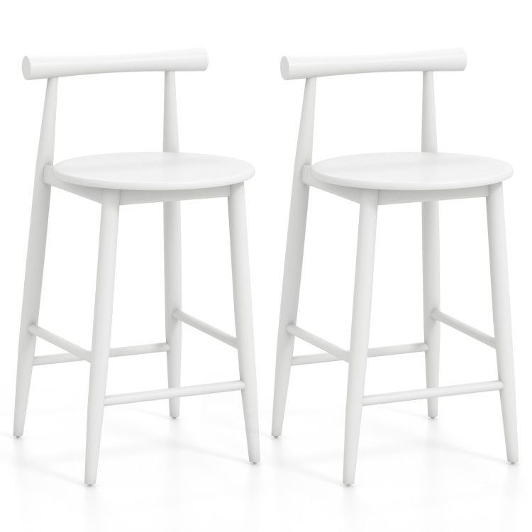 Counter Height Bar Chair Set with Acacia Wood Frame and Supporting Legs Counter Height Bar Chair Set with Acacia Wood Frame and Supporting Legs
