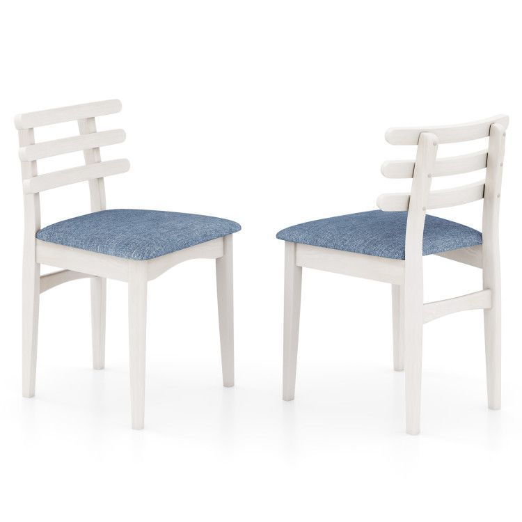 Fabric Kitchen Side Chairs with Rubber Wood Frame and Padded Seat Fabric Kitchen Side Chairs with Rubber Wood Frame and Padded Seat