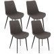 Set of 4 Dining Chair Upholstered with Metal Legs and Padded Backs Set of 4 Dining Chair Upholstered with Metal Legs and Padded Backs