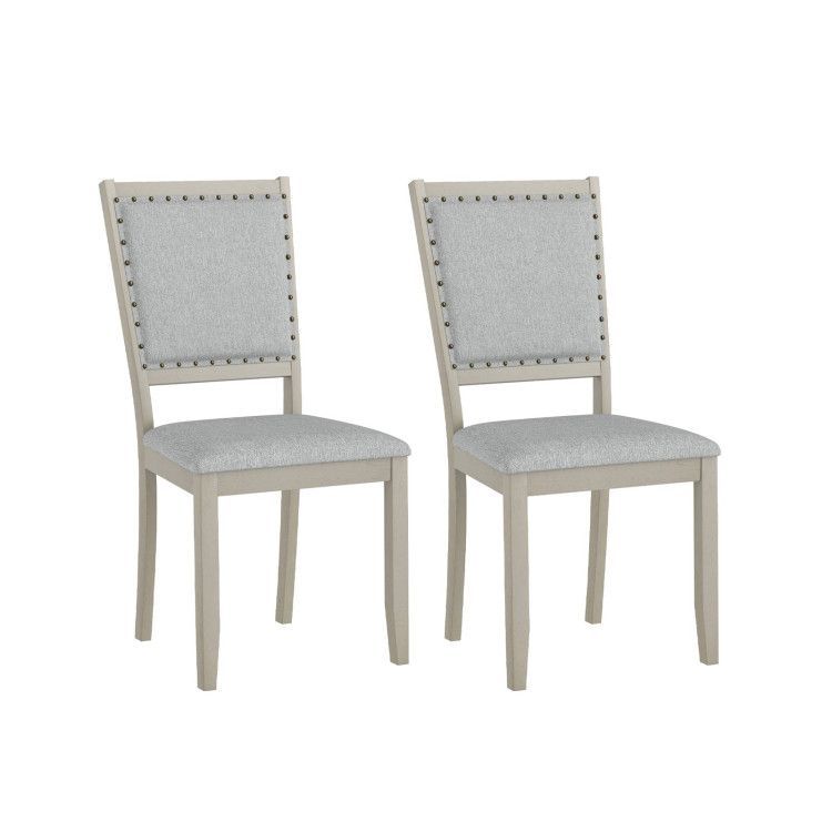 Farmhouse Dining Chair Set of 2 Fabric Upholstered Kitchen Chairs Farmhouse Dining Chair Set of 2 Fabric Upholstered Kitchen Chairs