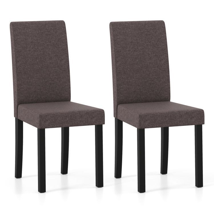 Set of 2 Dining Chair Mid-Century Modern Fabric Upholstered Parson Chairs Set of 2 Dining Chair Mid-Century Modern Fabric Upholstered Parson Chairs