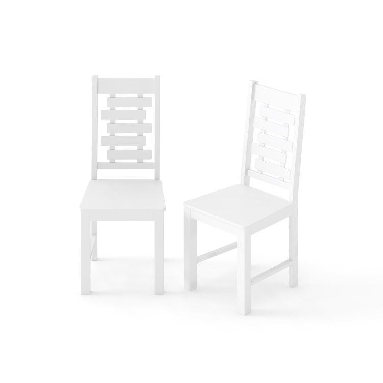 Wooden Dining Chair Set of 2 Solid Rubber Wood Kitchen Chairs Wooden Dining Chair Set of 2 Solid Rubber Wood Kitchen Chairs