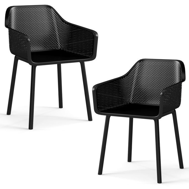 Modern Plastic Dining Chairs Set of 2 Kitchen Armchairs with Breathable Mesh Backres Modern Plastic Dining Chairs Set of 2 Kitchen Armchairs with Breathable Mesh Backres