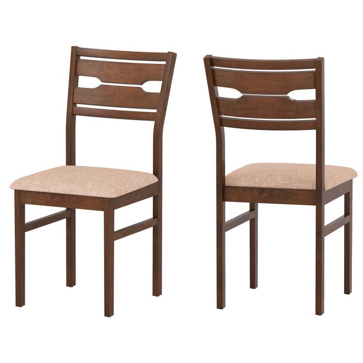 Dining Chair Set of 2/4 with Rubber Wood Frame and Padded Seat Dining Chair Set of 2/4 with Rubber Wood Frame and Padded Seat