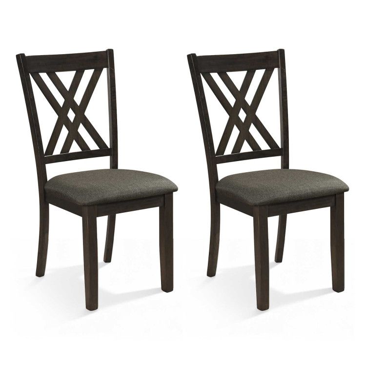Linen Fabric Upholstered Wooden Dining Chair Set of 2 with Rubber Wood Frame for Dining Room Linen Fabric Upholstered Wooden Dining Chair Set of 2 with Rubber Wood Frame for Dining Room