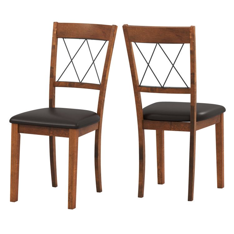 Dining Chair Set of 2 Fabric Upholstered Kitchen Armless Chairs with Rubber Wood Frame Dining Chair Set of 2 Fabric Upholstered Kitchen Armless Chairs with Rubber Wood Frame
