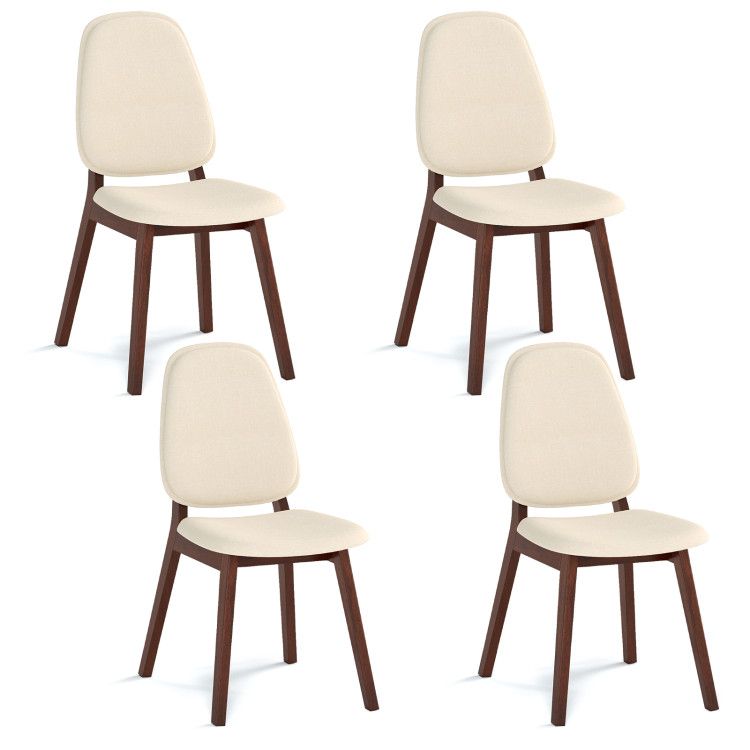 Wooden Dining Chair Set of 4 Mid-Century Modern Upholstered Side Armless Chair Wooden Dining Chair Set of 4 Mid-Century Modern Upholstered Side Armless Chair