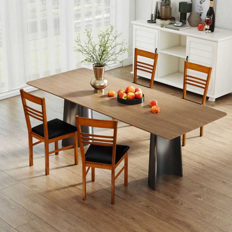 Wood Dining Chairs Set of 4 with Rubber Wood Frame Wood Dining Chairs Set of 4 with Rubber Wood Frame