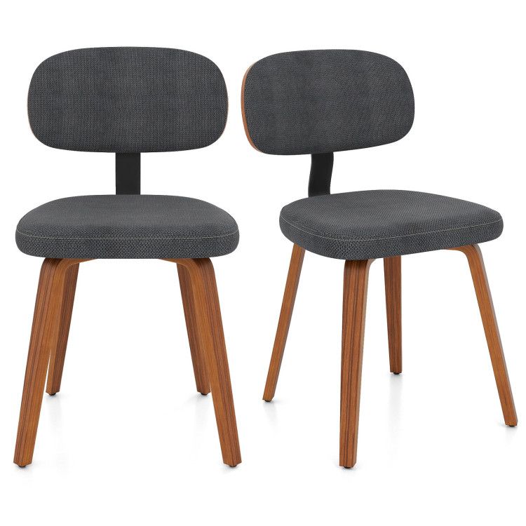 Chenille Fabric Upholstered Wooden Kitchen Chairs Set of 2 Chenille Fabric Upholstered Wooden Kitchen Chairs Set of 2