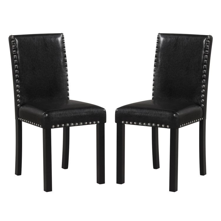 Set of 2/4 Dining Chairs with Solid Rubber and Wood Legs Set of 2/4 Dining Chairs with Solid Rubber and Wood Legs