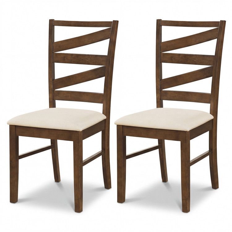 Dining Chairs Set of 2 with Backrests and Rubber Wood Frames Dining Chairs Set of 2 with Backrests and Rubber Wood Frames