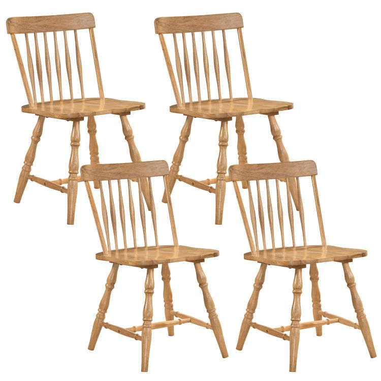 Windsor Dining Chairs Set of 4 with Curved Spindle Back Windsor Dining Chairs Set of 4 with Curved Spindle Back