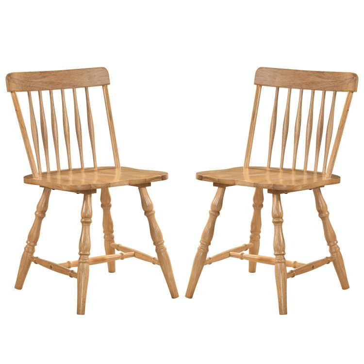 Windsor Dining Chairs Set of 2 with Curved Spindle Back Windsor Dining Chairs Set of 2 with Curved Spindle Back