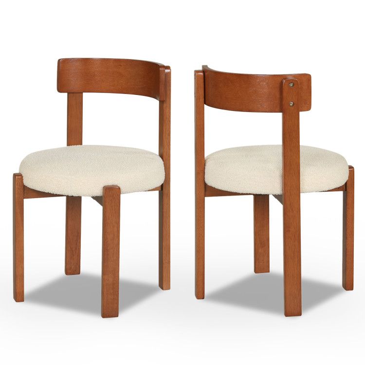 Modern Dining Chairs Set of 2 with Solid Rubber Wood Legs Modern Dining Chairs Set of 2 with Solid Rubber Wood Legs