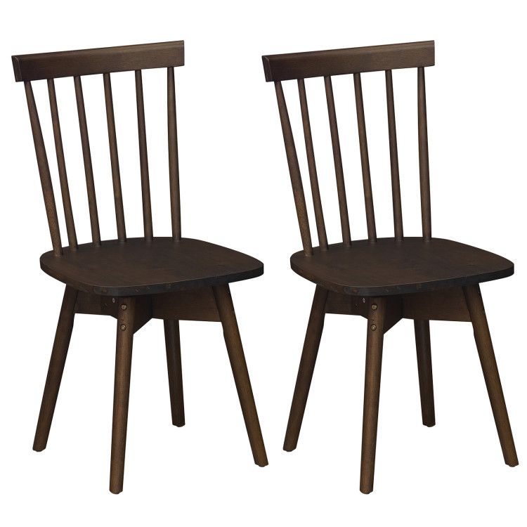 Windsor Dining Chairs Set of 2 Mid Century Rubber Wood Kitchen Chairs with Swivel Seat Windsor Dining Chairs Set of 2 Mid Century Rubber Wood Kitchen Chairs with Swivel Seat