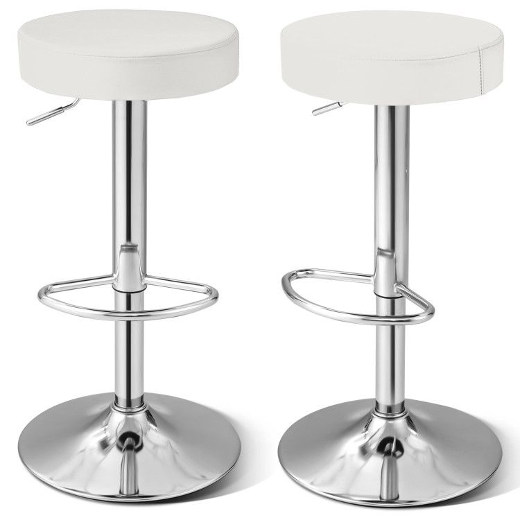 Set of 2 Adjustable Swivel Round Bar Stool Pub Chairs Set of 2 Adjustable Swivel Round Bar Stool Pub Chairs