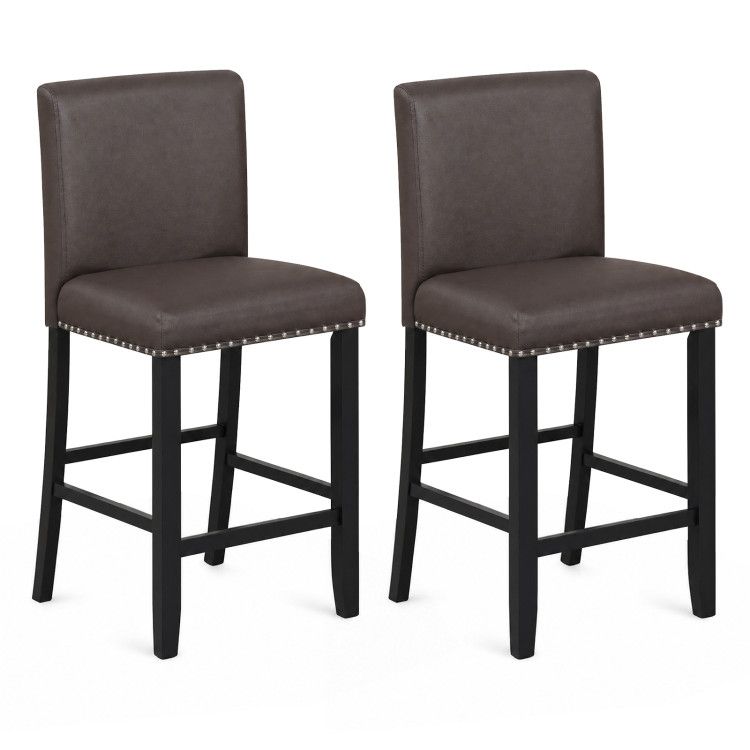 Set of 2 Bar Stools with Back for Kitchen Island Set of 2 Bar Stools with Back for Kitchen Island