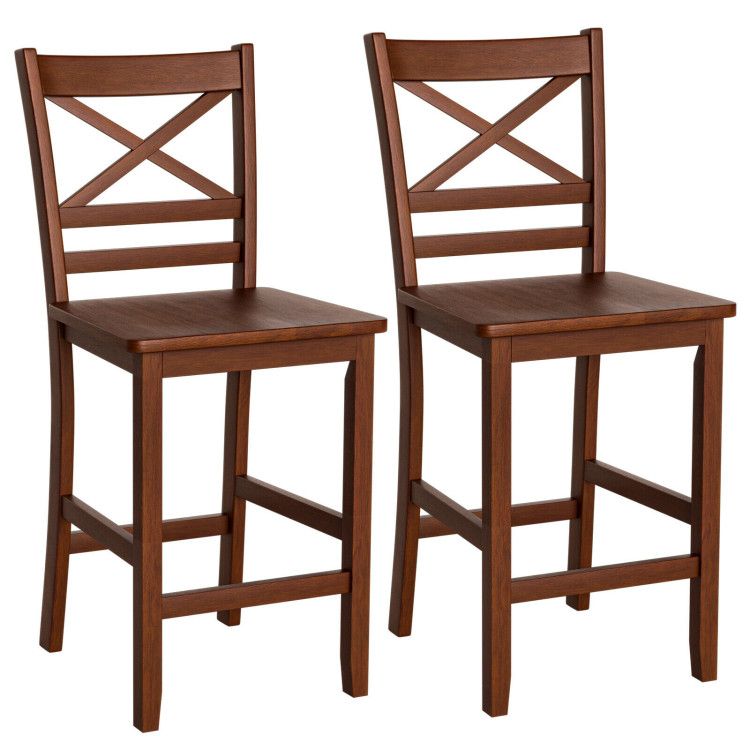 Set of 2 Bar Stools 25 Inch Counter Height Chairs Set of 2 Bar Stools 25 Inch Counter Height Chairs
