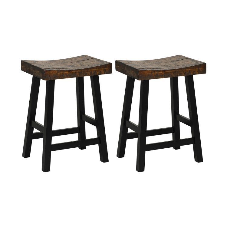 24/29 Inch Solid Wood Saddle-Seat with Curved Seat Surface and Comfortable Footrests 24/29 Inch Solid Wood Saddle-Seat with Curved Seat Surface and Comfortable Footrests