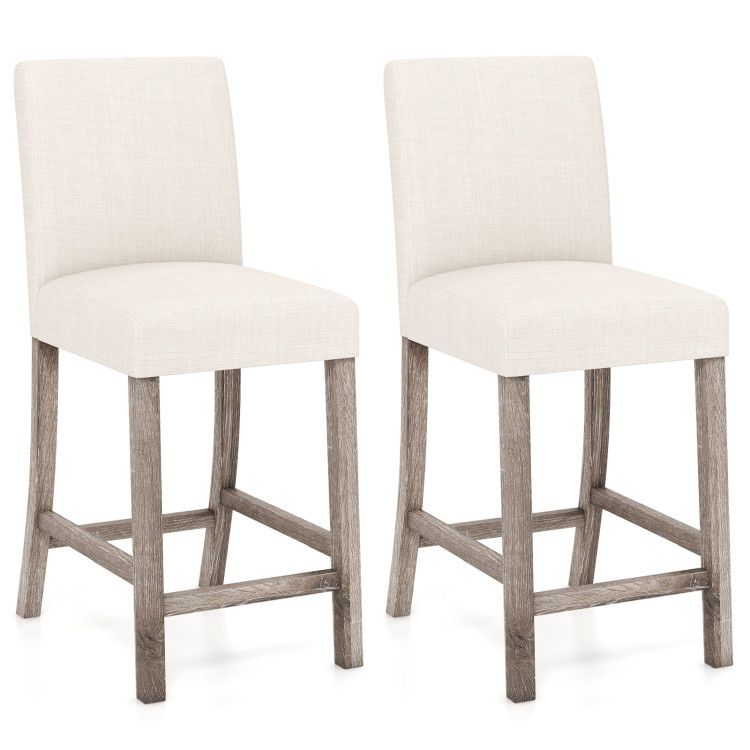 Counter Height Bar Stools Set of 2 with Back and Footrest Counter Height Bar Stools Set of 2 with Back and Footrest
