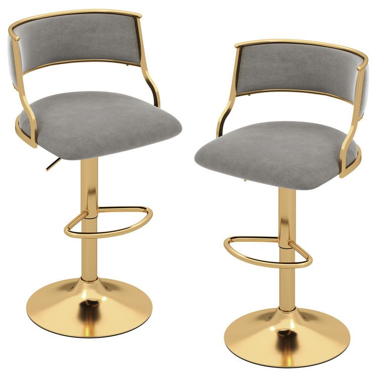 Swivel Bar Stool Set of 2 Dutch Velvet Height Adjustable Island Stools Swivel Bar Stool Set of 2 Dutch Velvet Height Adjustable Island Stools