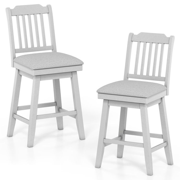25 inch Modern Bar Stools Set of 2 with Upholstered Swivel Seat 25 inch Modern Bar Stools Set of 2 with Upholstered Swivel Seat