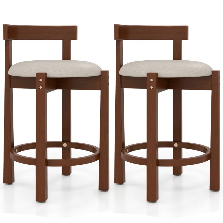 24 Inch Counter Height Bar Stools Set of 2 with Backrests and Footrests 24 Inch Counter Height Bar Stools Set of 2 with Backrests and Footrests