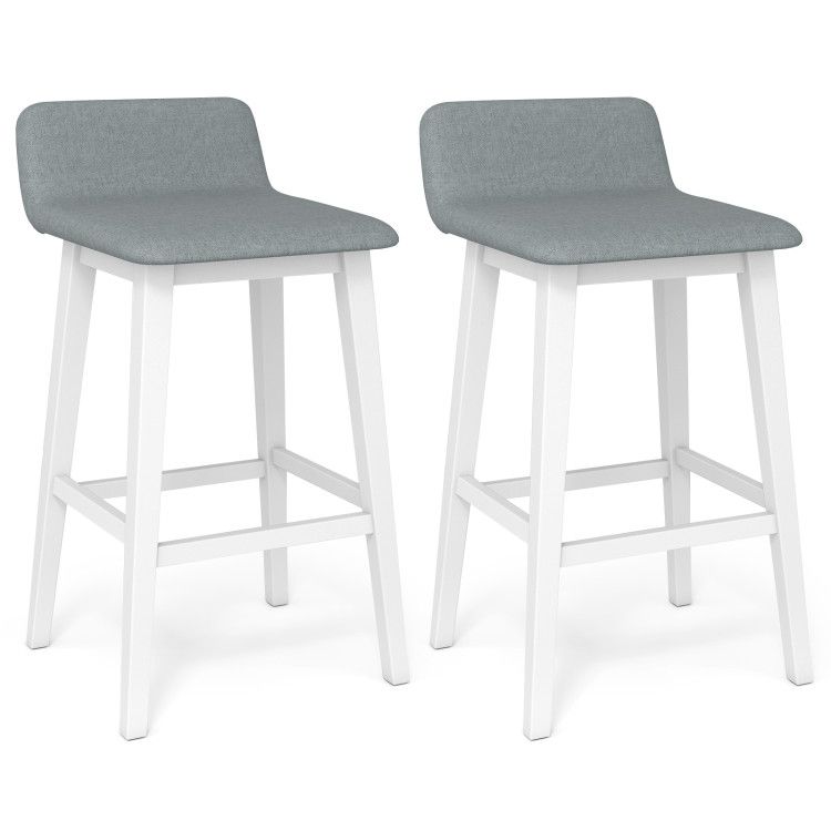 29 Inch Low-Back High-Top Chairs with Padded Seat and Rubber Wood Legs 29 Inch Low-Back High-Top Chairs with Padded Seat and Rubber Wood Legs