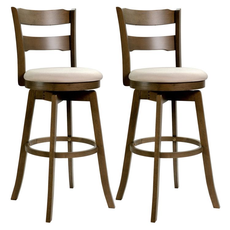 30.5 Inch Swivel Barstools Set of 2/4 with Backrest & Upholstered Seat 30.5 Inch Swivel Barstools Set of 2/4 with Backrest & Upholstered Seat