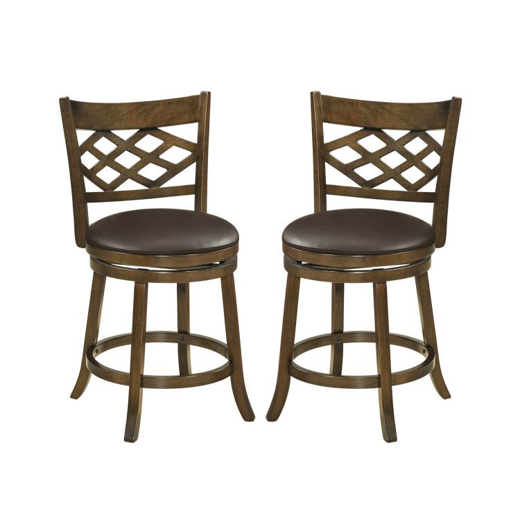 26/31 Inch Counter Height Bar Stools Set of 2 with Rubber Wood Frame 26/31 Inch Counter Height Bar Stools Set of 2 with Rubber Wood Frame