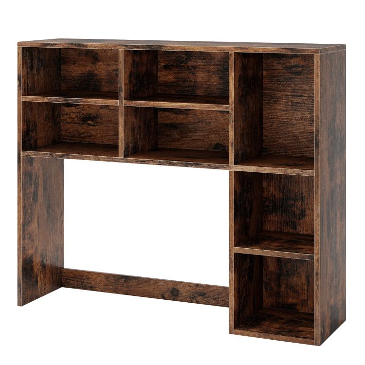 Desktop Bookshelf with 7 Open Cubbies and 3 Adjustable Shelves Desktop Bookshelf with 7 Open Cubbies and 3 Adjustable Shelves