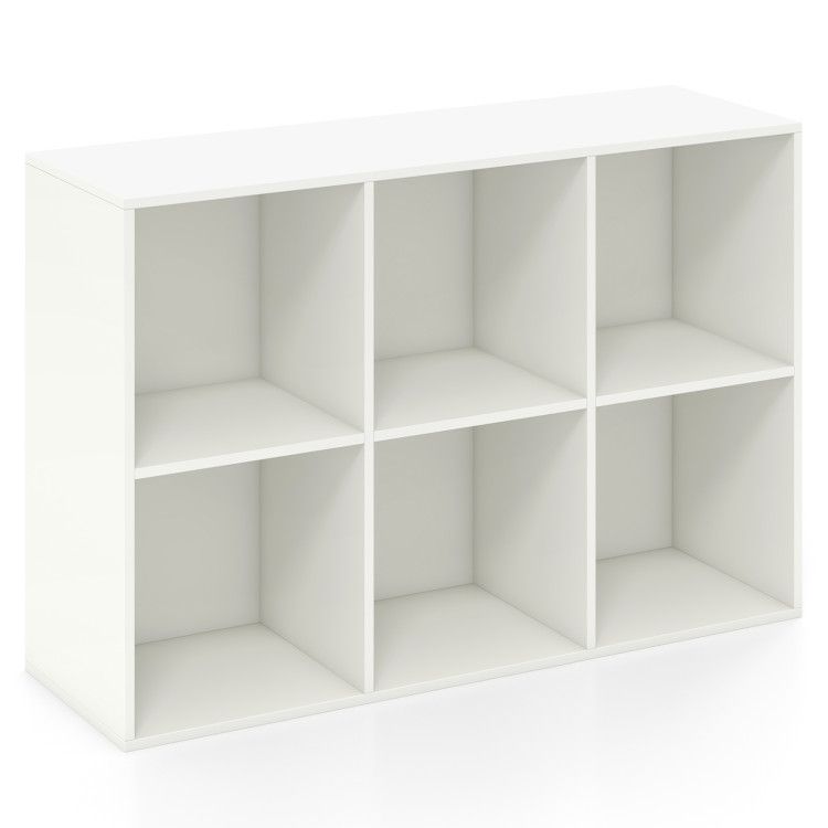 Modern 6-Cube Bookcase with Anti-tipping Kits for Bedroom Living Room Modern 6-Cube Bookcase with Anti-tipping Kits for Bedroom Living Room